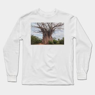 Baobab Tree in Krüger National Park, South Africa Long Sleeve T-Shirt